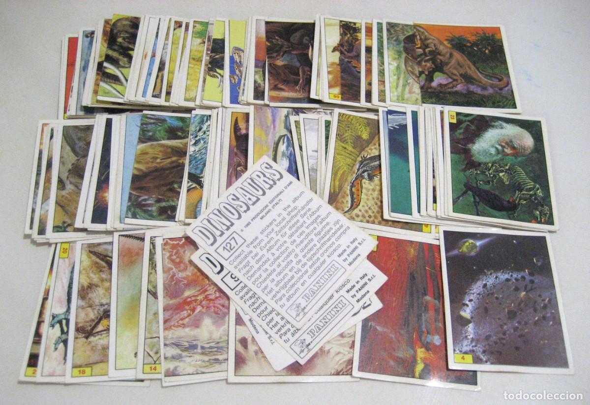 Coleccionismo Cromos antiguos: LOTE DE 139 CROMOS DINOSAURS. PANINI, 1992.