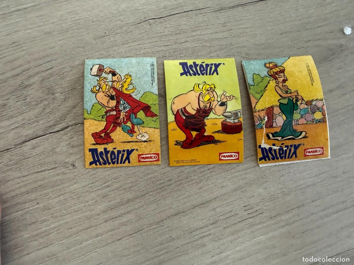 Coleccionismo Cromos antiguos: 3 cromos Ast&eacute;rix de Panrico