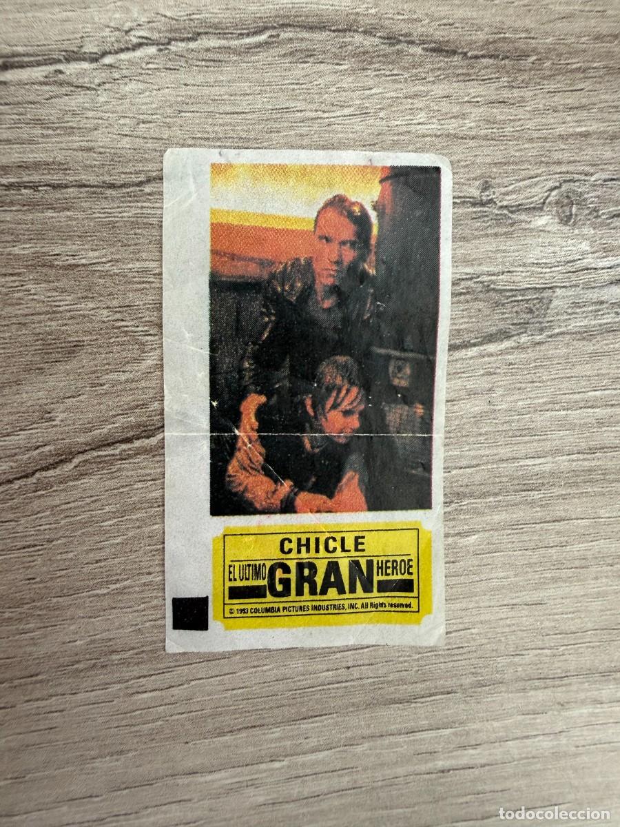 Coleccionismo Cromos antiguos: Pegatina chicle El &uacute;ltimo gran h&eacute;roe - chicle - Dif&iacute;cil de ver