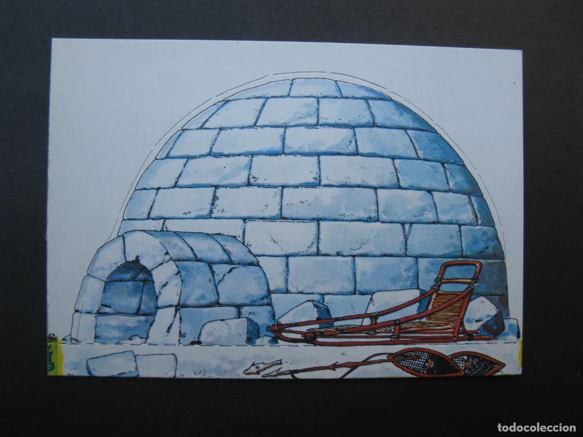 Collectionnisme Cartes &agrave; collectionner anciennes: MIS CASITAS Y SUS HABITANTES - CROMO N&ordm; 66 - IGL&Uacute; DE ALASKA - EDICIONES ESTE - NUNCA PEGADO.