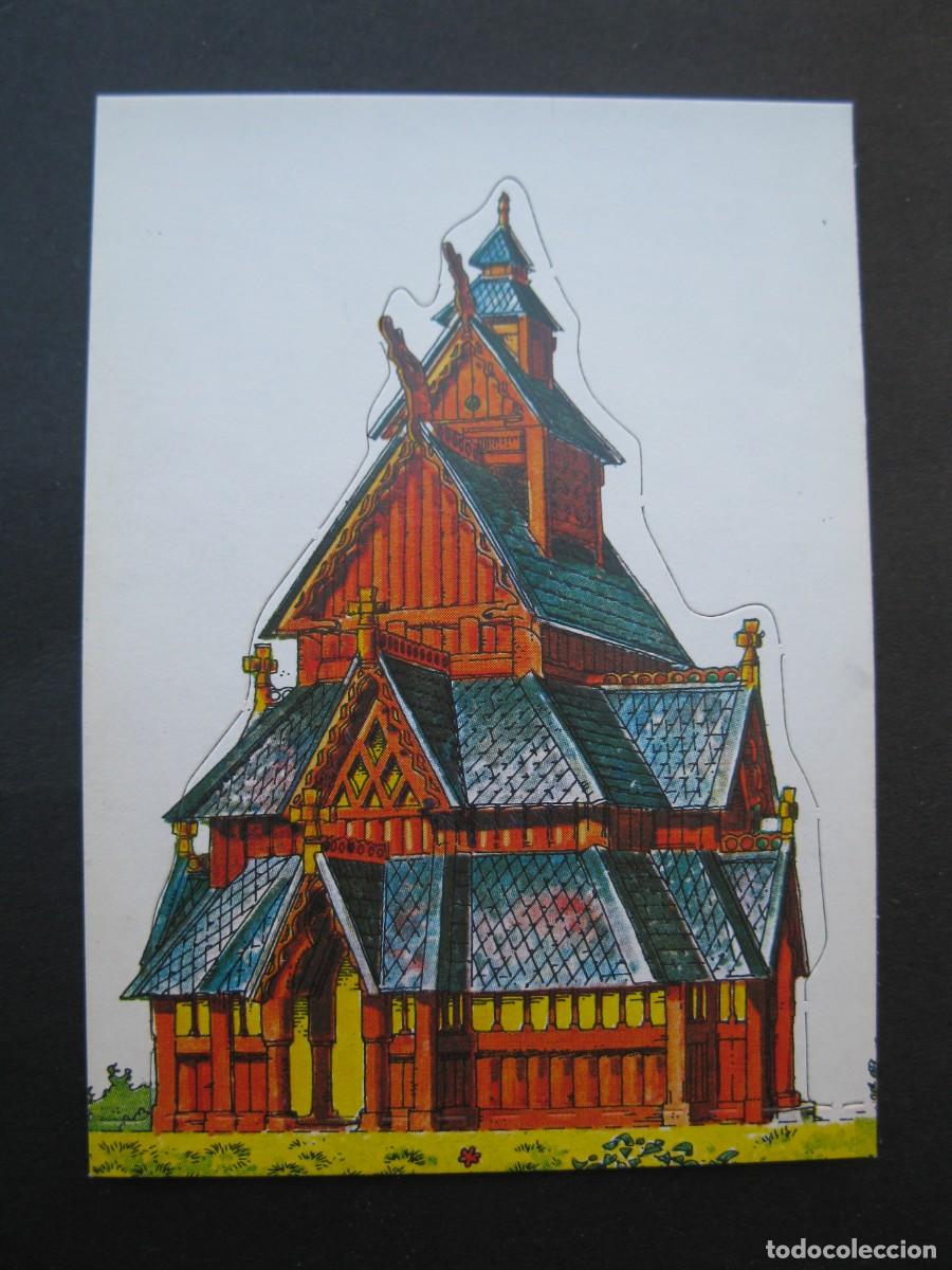 Coleccionismo Cromos antiguos: MIS CASITAS Y SUS HABITANTES - CROMO N&ordm; 38 - STAVKIRKE - EDICIONES ESTE - NUNCA PEGADO.