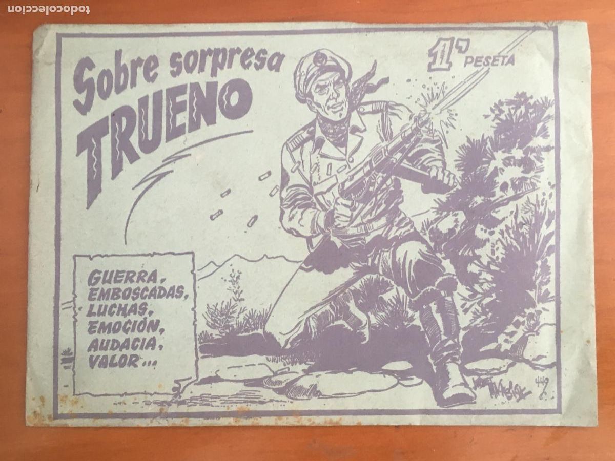Coleccionismo Cromos antiguos: trueno sobre sorpresa sin abrir cerrado cromos postales tebeos