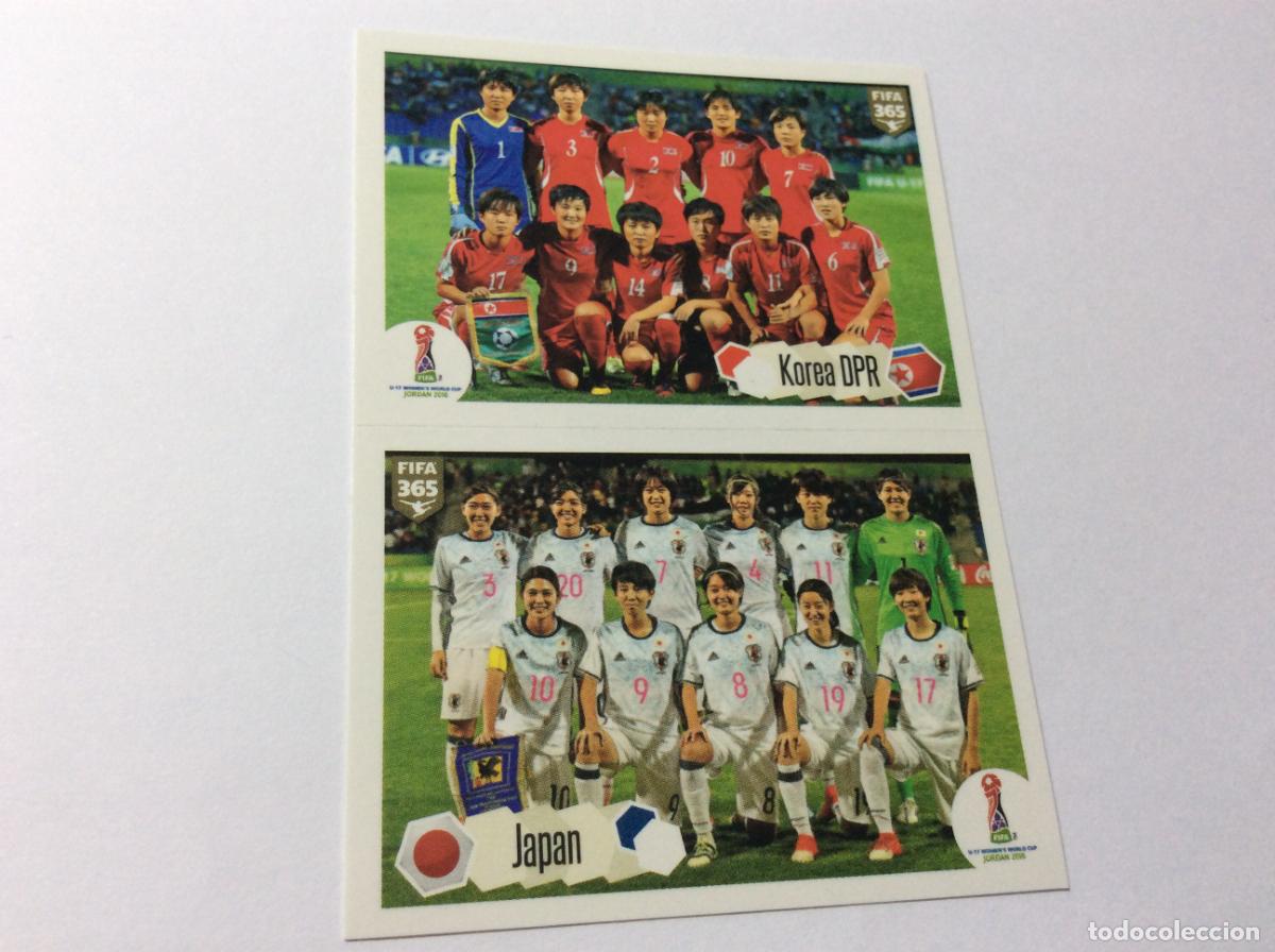 Coleccionismo Cromos antiguos: 256 Corea del Norte Jap&oacute;n FIFA U-17 Women's World Cup 2016 FIFA 365 2018 PANINI
