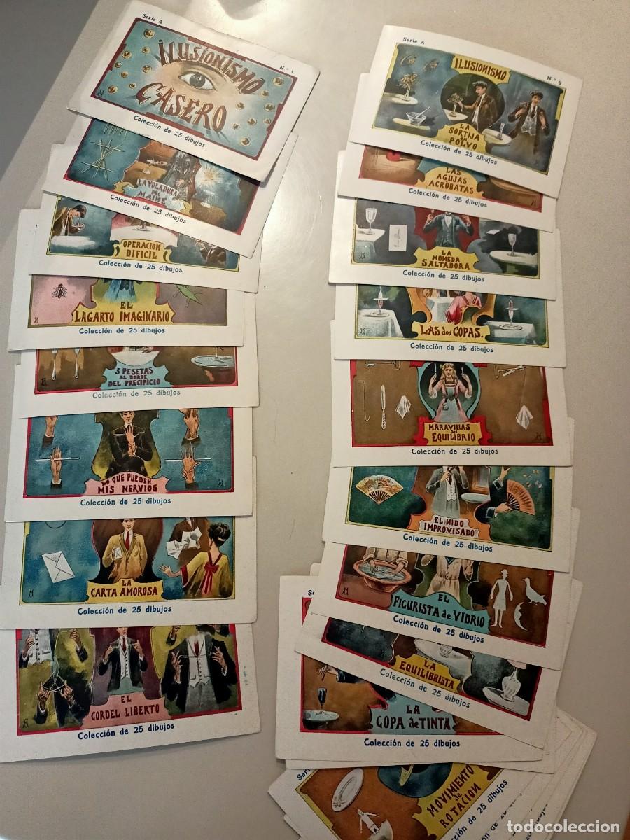 Coleccionismo Cromos antiguos: COLECCION COMPLETA DE 25 CROMOS &rdquo;ILUSIONISMO CASERO&rdquo; CHOCOLATE JAIME BOIX