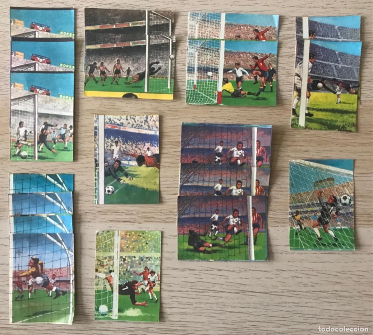 Coleccionismo Cromos antiguos: 19 Cromos BIMBO - GOLES FAMOSOS - ALBUM LIBRO ADIVINANZAS 2 - Hay repetidos, leer descri