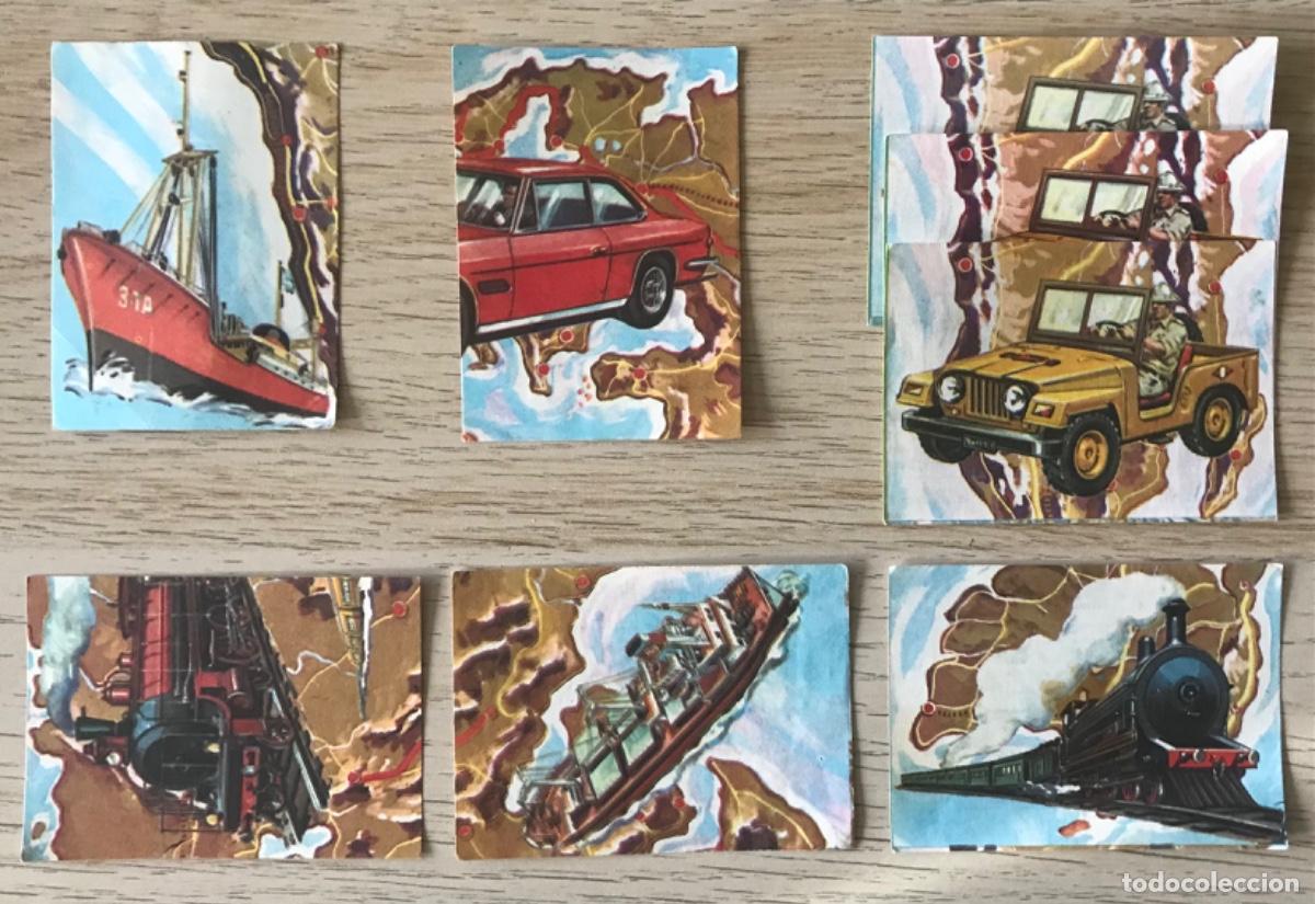 Coleccionismo Cromos antiguos: 8 Cromos BIMBO - UN MUNDO MOTORIZADO - ALBUM LIBRO ADIVINANZAS 2 - Hay repetidos, leer descri