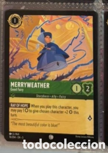 Coleccionismo Cromos antiguos: MERRYWEATHER Carta set LORCANA TCG