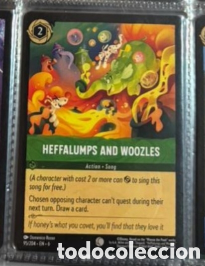 Coleccionismo Cromos antiguos: HEFFALUMPS Carta set LORCANA TCG