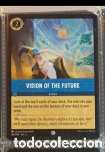 Coleccionismo Cromos antiguos: VISION OF THE FUTURE Carta set LORCANA TCG