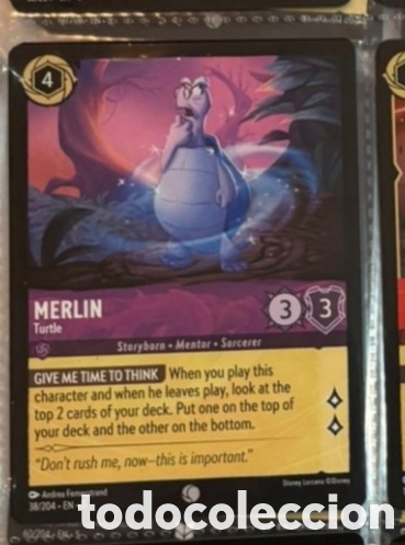 Coleccionismo Cromos antiguos: MERLIN Carta set LORCANA TCG