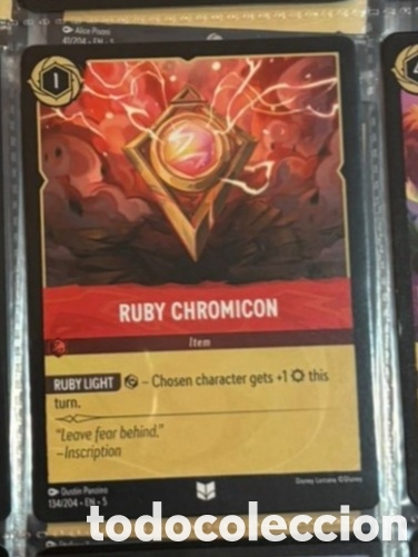 Coleccionismo Cromos antiguos: RUBY CHROMICON Carta set LORCANA TCG