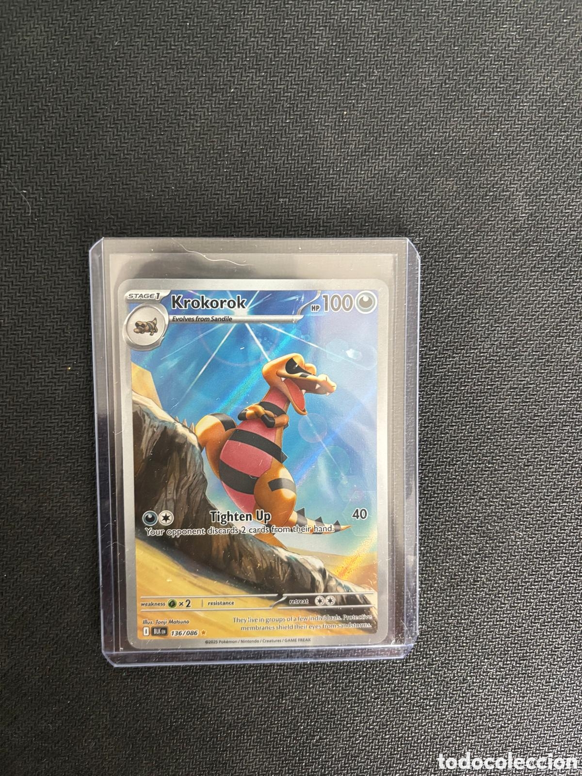 Coleccionismo Cromos antiguos: KROKOROK CARTA POKEMON TCG FULL ART