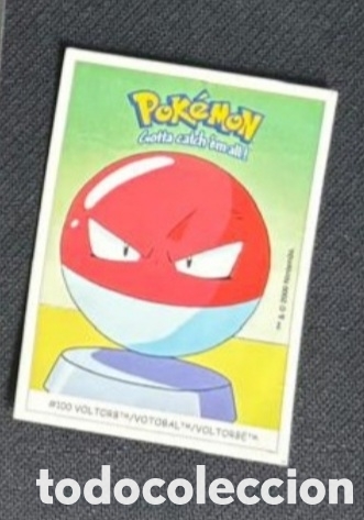 Coleccionismo Cromos antiguos: VOLTORB CROMO STICKER DUNKIN BOOMER POKEMON 1999