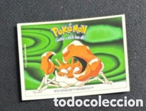 Coleccionismo Cromos antiguos: KINGLER CROMO STICKER DUNKIN BOOMER POKEMON 1999
