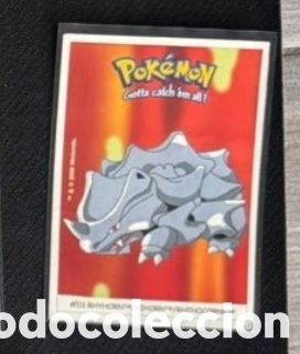 Coleccionismo Cromos antiguos: RHYHORN CROMO STICKER DUNKIN BOOMER POKEMON 1999