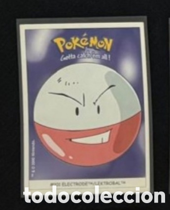 Coleccionismo Cromos antiguos: ELECTRODE CROMO STICKER DUNKIN BOOMER POKEMON 1999