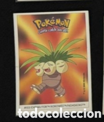 Coleccionismo Cromos antiguos: EXEGGUTOR CROMO STICKER DUNKIN BOOMER POKEMON 1999