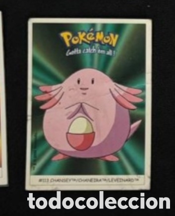 Coleccionismo Cromos antiguos: CHANSEY CROMO STICKER DUNKIN BOOMER POKEMON 1999
