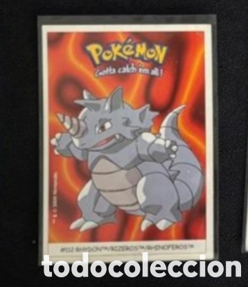 Coleccionismo Cromos antiguos: RHYDON CROMO STICKER DUNKIN BOOMER POKEMON 1999