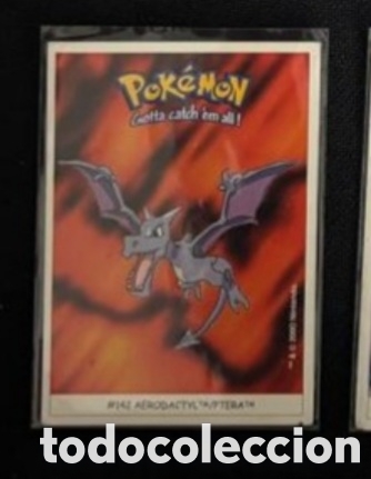 Coleccionismo Cromos antiguos: AERODACTYL CROMO STICKER DUNKIN BOOMER POKEMON 1999