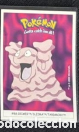 Coleccionismo Cromos antiguos: GRIMER CROMO STICKER DUNKIN BOOMER POKEMON 1999