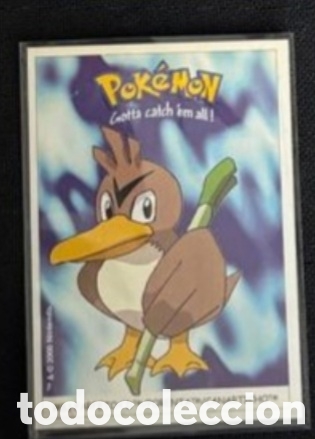 Coleccionismo Cromos antiguos: FARFETCH CROMO STICKER DUNKIN BOOMER POKEMON 1999