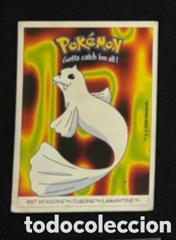 Coleccionismo Cromos antiguos: DEWGONG CROMO STICKER DUNKIN BOOMER POKEMON 1999