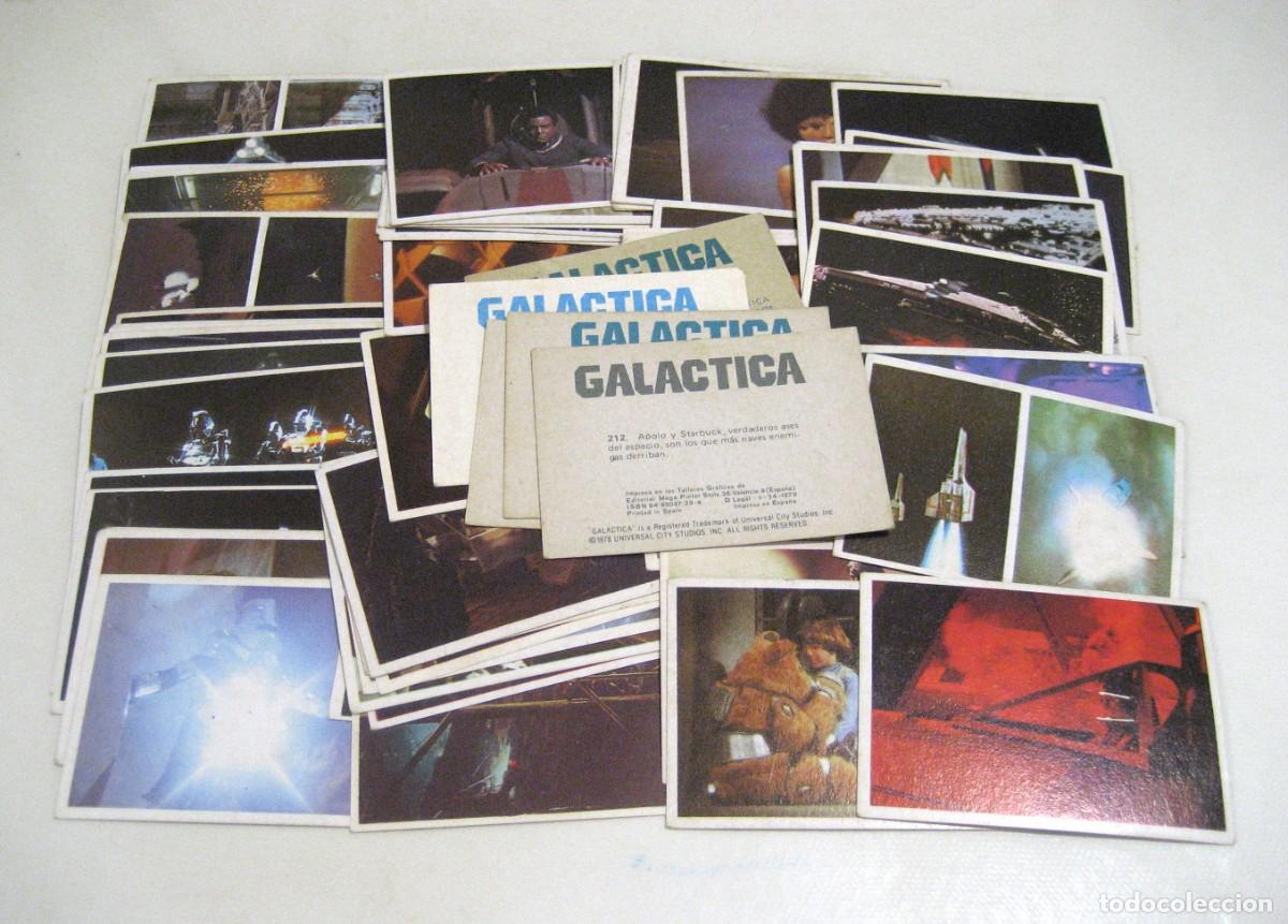 Coleccionismo Cromos antiguos: LOTE DE 71 CROMOS GALACTICA. MAGA, 1978.