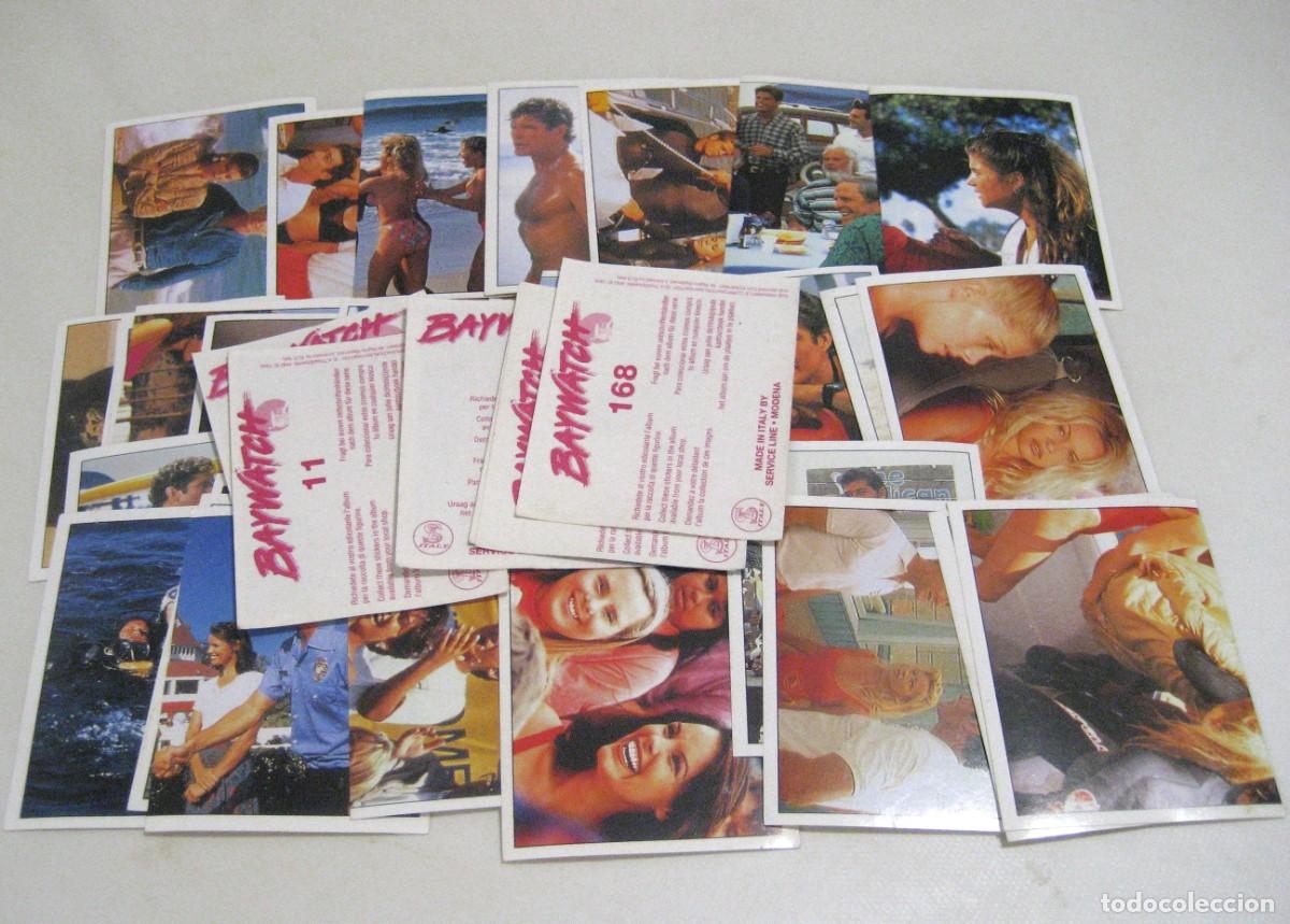 Collectionnisme Cartes &agrave; collectionner anciennes: LOTE DE 40 CROMOS LOS VIGILANTES DE LA PLAYA, BAYWATCH. SERVICE LINE, 1995.