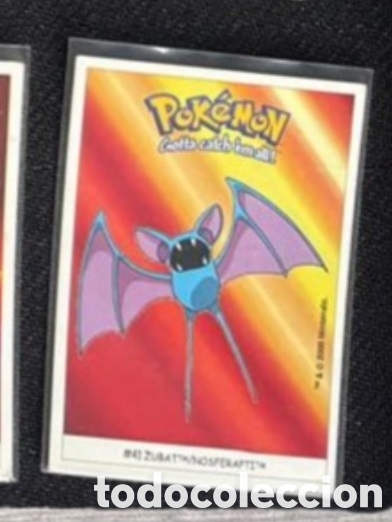 Coleccionismo Cromos antiguos: ZUBAT CROMO STICKER DUNKIN BOOMER POKEMON 1999