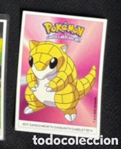 Coleccionismo Cromos antiguos: SANDSHREW CROMO STICKER DUNKIN BOOMER POKEMON 1999