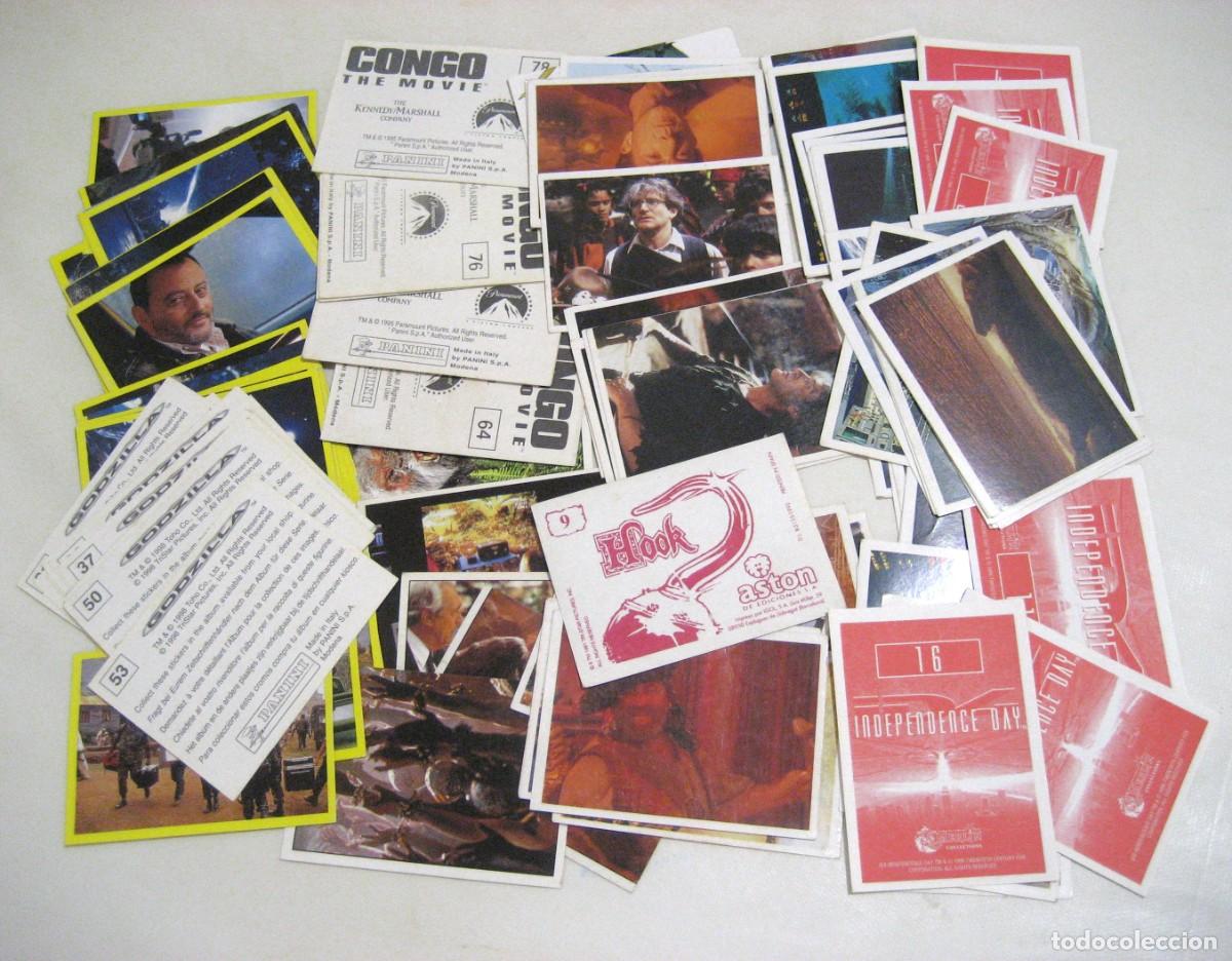 Coleccionismo Cromos antiguos: LOTE DE 120 CROMOS PELICULAS: CONGO, HOOK, INDEPENDENCE DAY, GODZILLA.