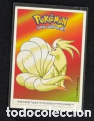 Coleccionismo Cromos antiguos: NINETALES CROMO STICKER DUNKIN BOOMER POKEMON 1999