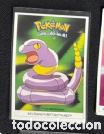 Coleccionismo Cromos antiguos: EKANS CROMO STICKER DUNKIN BOOMER POKEMON 1999