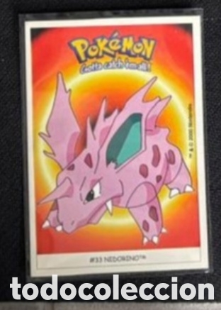 Coleccionismo Cromos antiguos: NIDORINO CROMO STICKER DUNKIN BOOMER POKEMON 1999