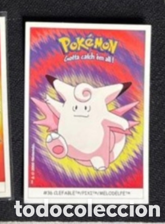 Coleccionismo Cromos antiguos: CLEFABLE CROMO STICKER DUNKIN BOOMER POKEMON 1999