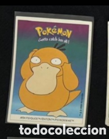 Coleccionismo Cromos antiguos: PSYDUCK CROMO STICKER DUNKIN BOOMER POKEMON 1999