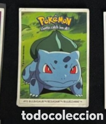 Coleccionismo Cromos antiguos: BULBASAUR CROMO STICKER DUNKIN BOOMER POKEMON 1999