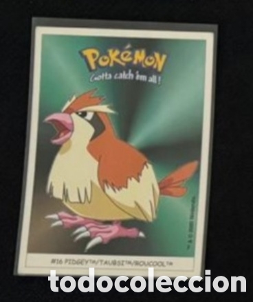 Coleccionismo Cromos antiguos: PIDGEY CROMO STICKER DUNKIN BOOMER POKEMON 1999