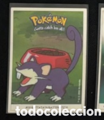 Coleccionismo Cromos antiguos: RATTATA CROMO STICKER DUNKIN BOOMER POKEMON 1999
