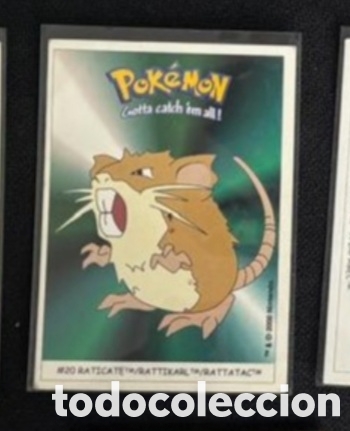 Coleccionismo Cromos antiguos: RATICATE CROMO STICKER DUNKIN BOOMER POKEMON 1999