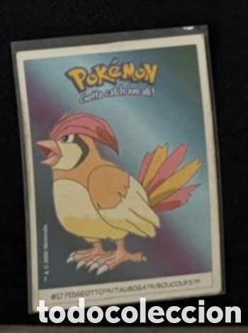 Coleccionismo Cromos antiguos: PIDGEOTTO CROMO STICKER DUNKIN BOOMER POKEMON 1999