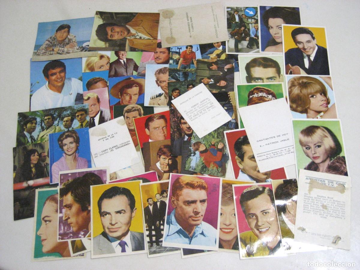 Coleccionismo Cromos antiguos: LOTE DE 49 CROMOS ARTISTAS CINE, TV., CANTANTES DE HOY, ESTRELLAS DE LA CANCI&Oacute;N...