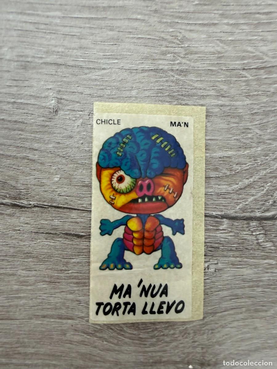 Coleccionismo Cromos antiguos: Cromo pegatina chicle Man - Man ua torta llevo