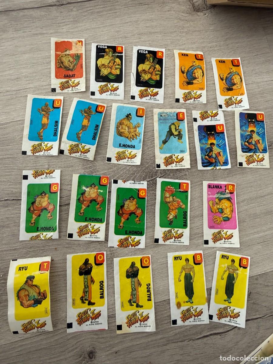 Collectable Antique Stickers: 21 cromos chicle Street Fighter