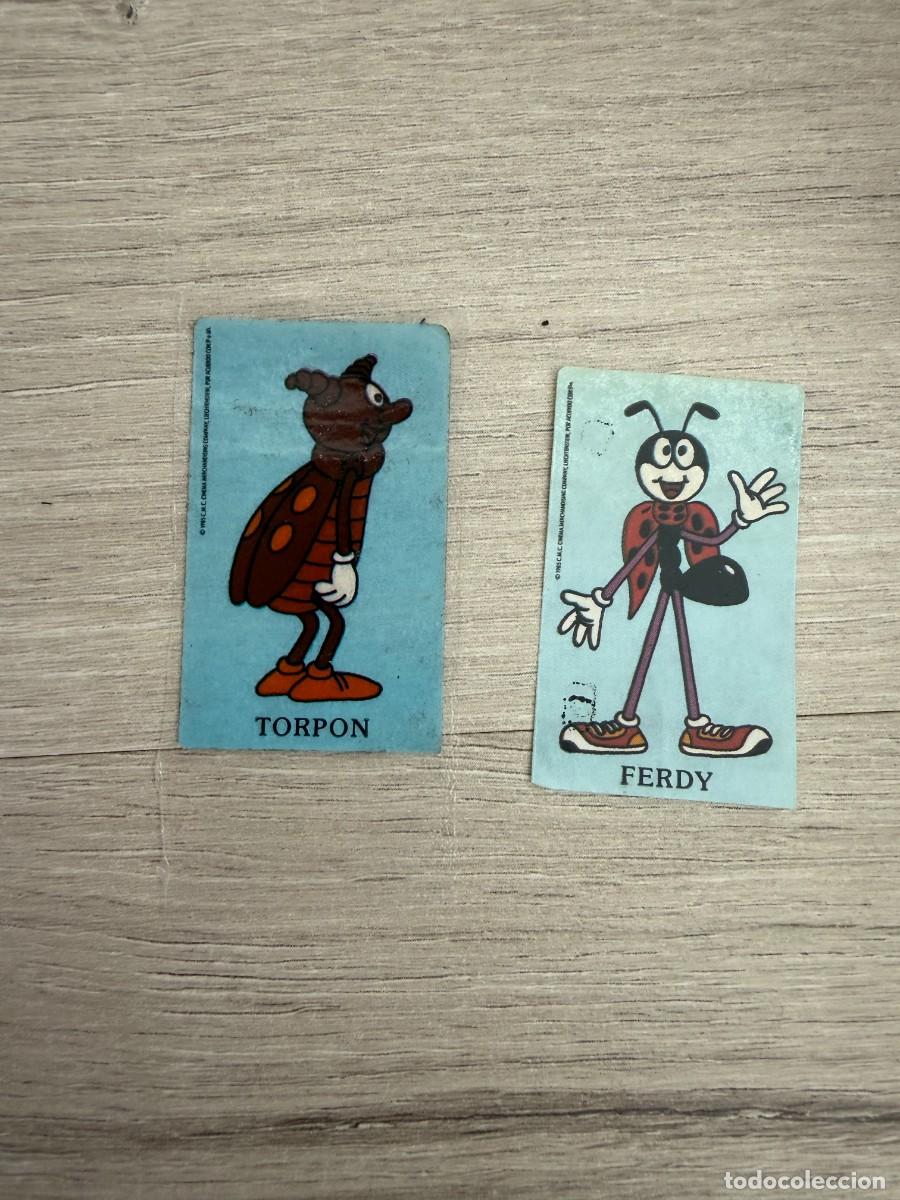 Coleccionismo Cromos antiguos: 2 cromos pegatinas chicle La Hormiga Ferdy