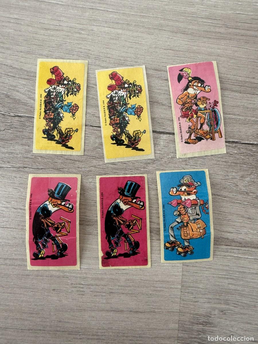 Coleccionismo Cromos antiguos: 6 pegatinas chicle Mortadelo y Filem&oacute;n de Dunkin