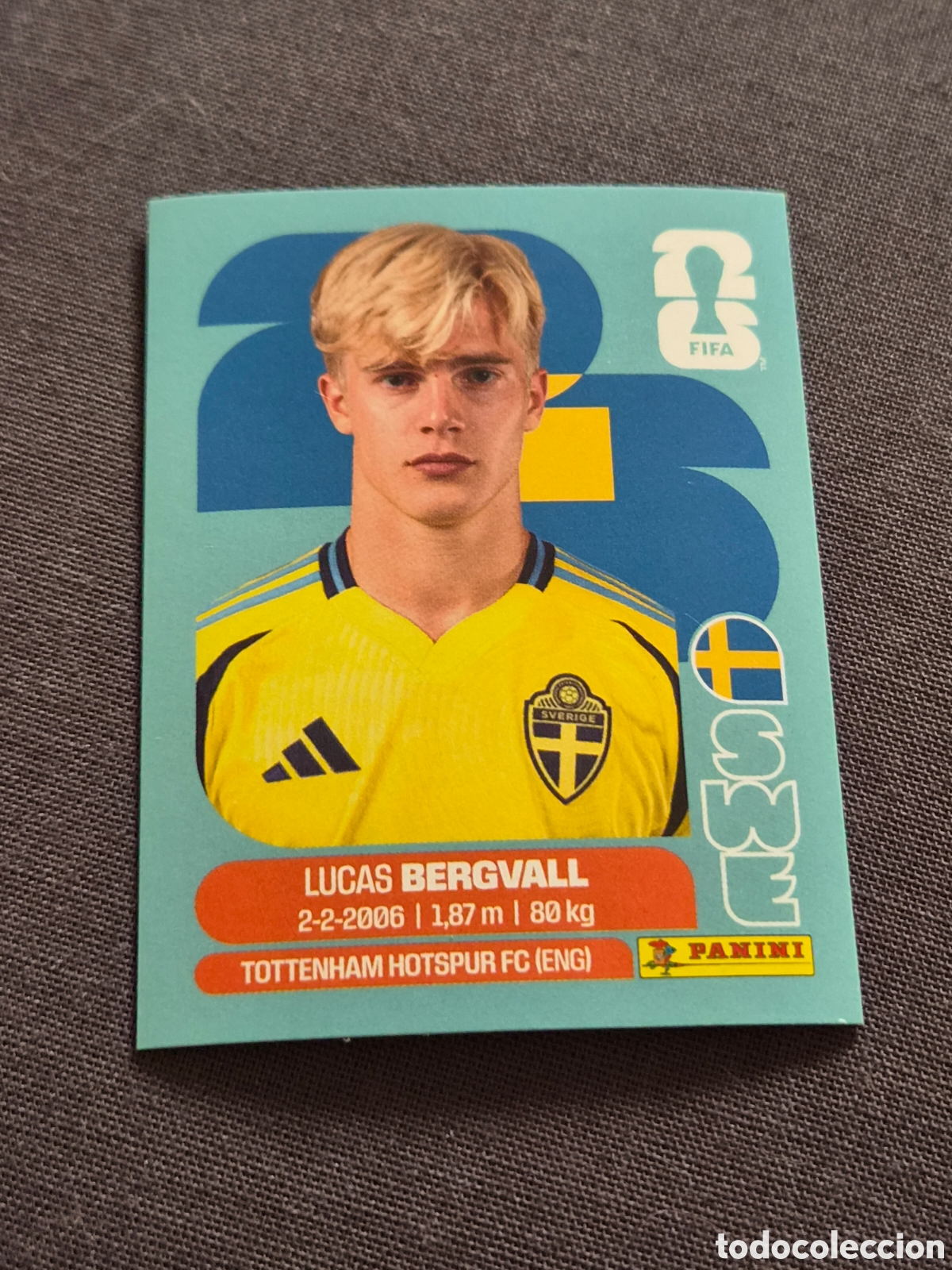 Coleccionismo Cromos antiguos: SWE8 - BERGVALL , SUECIA FIFA WORLD CUP 2026