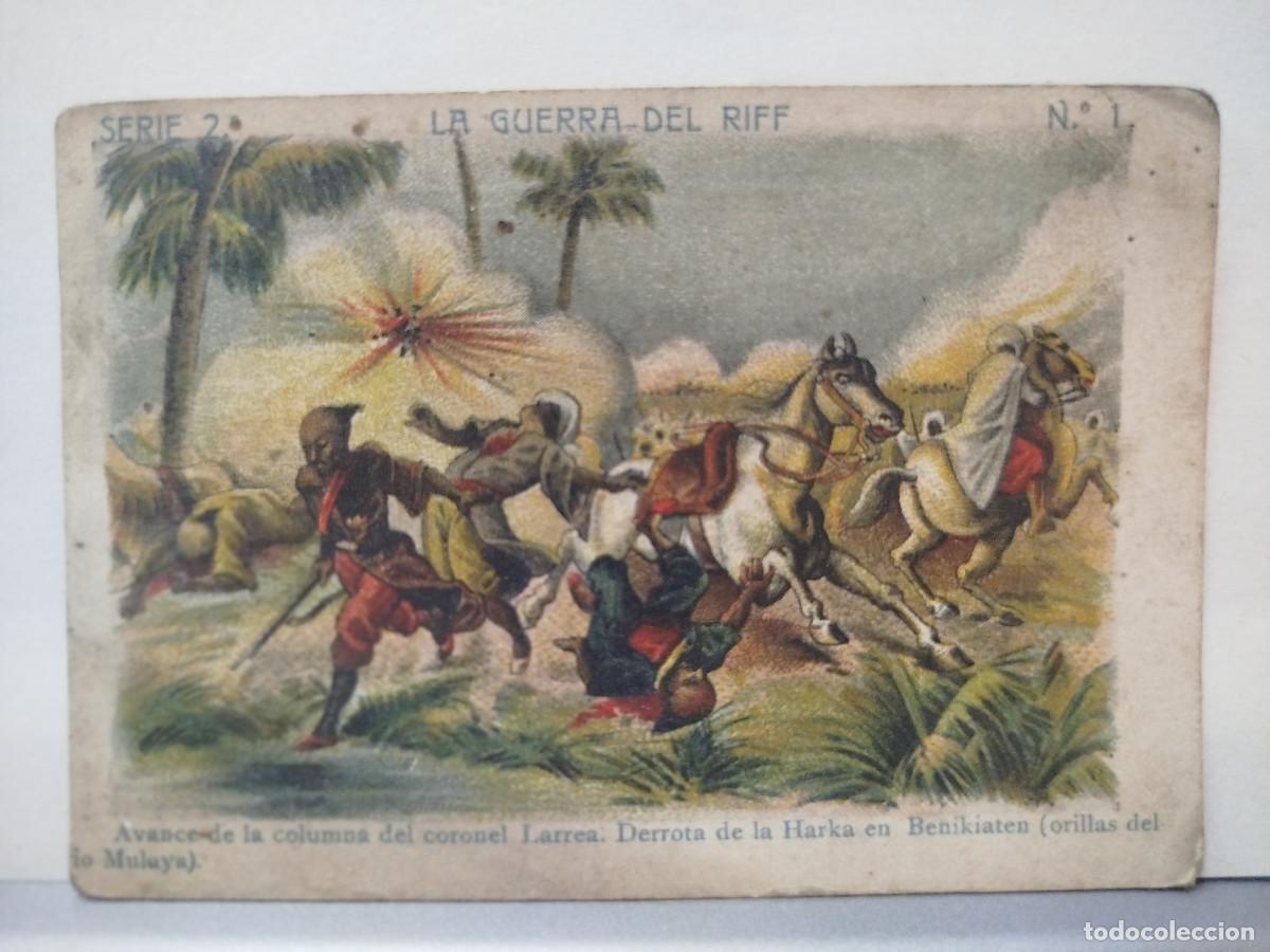 Coleccionismo Cromos antiguos: Cromo Confiter&iacute;a Cal Aloy, La Guerra del Riff, serie 2, n&uacute;m. 1