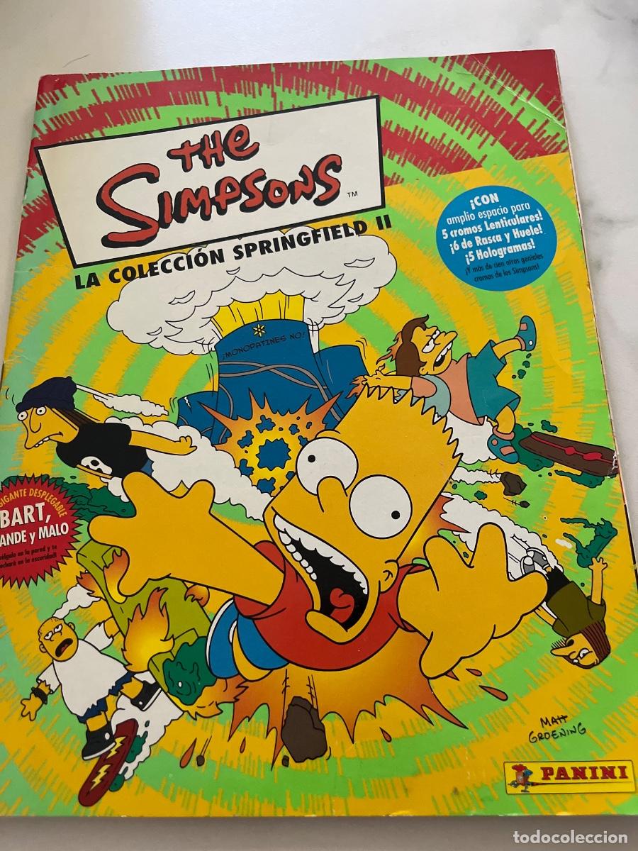 Colecionismo Cromos antigos: &Aacute;lbum Simpsons con p&oacute;ster original.